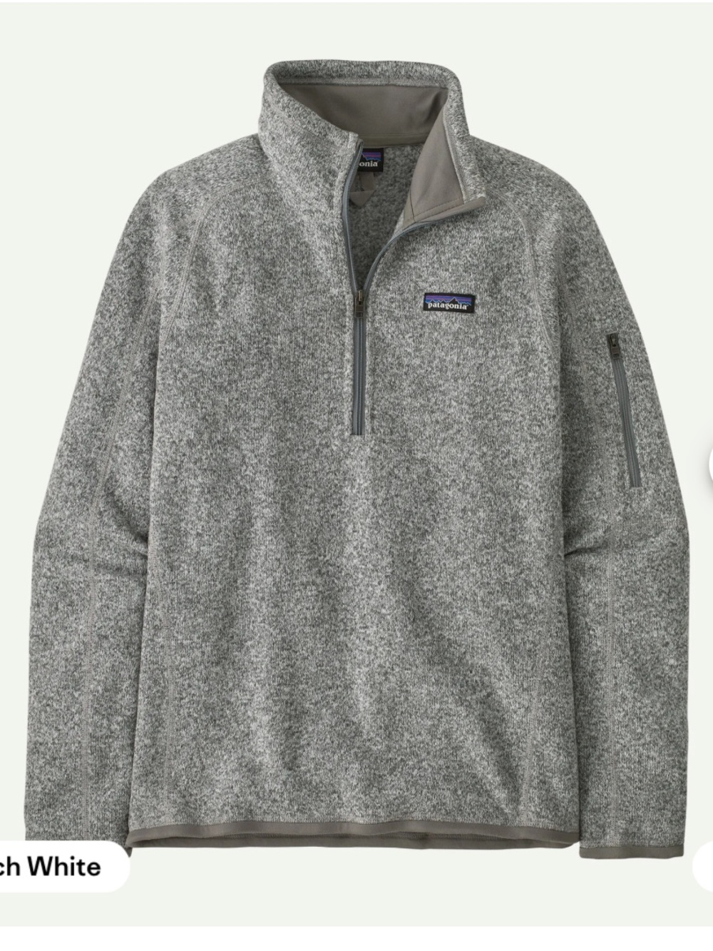 Patagonia women’s Heather Gray Quarter-Zip Pullover. Size M